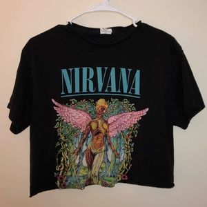 Nirvana Cropped Band Tee Shirt